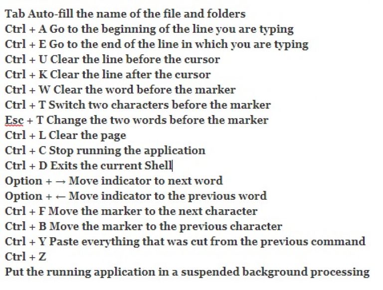 student commands for terminal mac cheat sheet